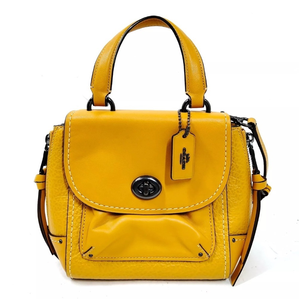 Coach Mini Faye Pebbled Leather Backpack